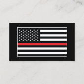 Aangepaste brandweer brandweer rode lijn Logo Visitekaartje (Achterkant)