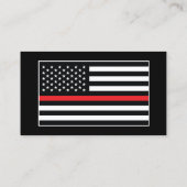 Aangepaste brandweer brandweer rode lijn Logo Visitekaartje (Achterkant)