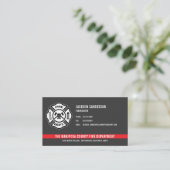 Aangepaste brandweer brandweer rode lijn Logo Visitekaartje (Staand voorkant)