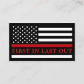 Aangepaste brandweer Rode lijn Logo brandweerman Visitekaartje (Achterkant)