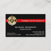 Aangepaste brandweer Rode lijn Logo brandweerman Visitekaartje (Voorkant)