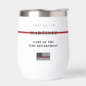 Aangepaste brandweerdienst met dunne rode lijn (Links)