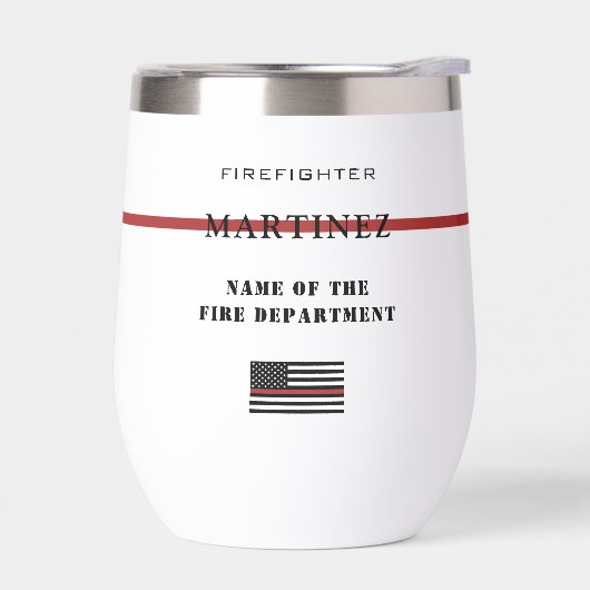 Aangepaste brandweerdienst met dunne rode lijn (Links)