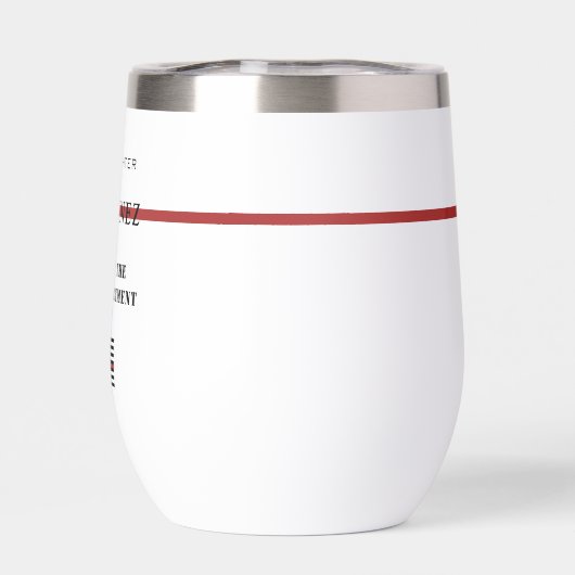 Aangepaste brandweerdienst met dunne rode lijn (Achterkant)