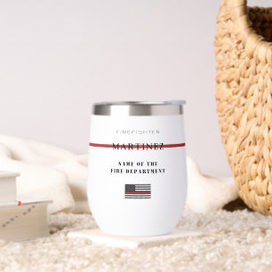 Aangepaste brandweerdienst met dunne rode lijn