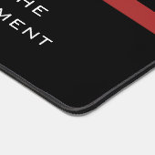 Aangepaste brandweerdienst met dunne rode lijn bureaumat (Hoek)