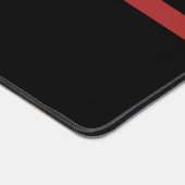 Aangepaste brandweerdienst met dunne rode lijn bureaumat (Hoek)