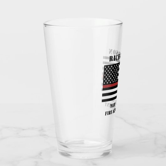 Aangepaste brandweerdienst met dunne rode lijn glas (Rechts)