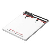 Aangepaste brandweerdienst met dunne rode lijn notitieblok (Linkerzijde)