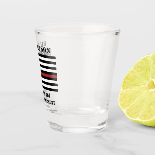 Aangepaste brandweerdienst met dunne rode lijn shot glas (Rechts)