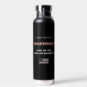 Aangepaste brandweerdienst met dunne rode lijn waterfles (Links)