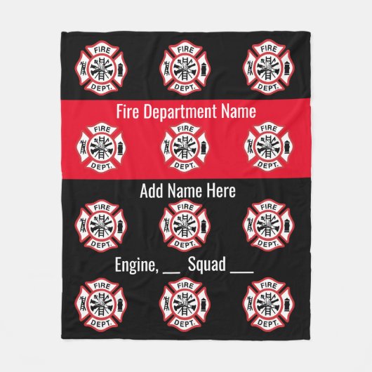 Aangepaste brandweergeschenken, fleece deken (Voorkant)
