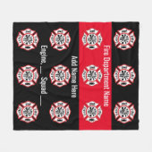 Aangepaste brandweergeschenken, fleece deken (Voorkant (Horizontaal))