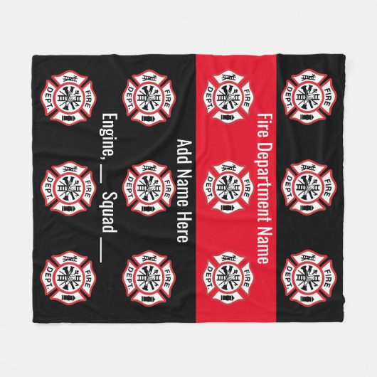 Aangepaste brandweergeschenken, fleece deken (Voorkant (Horizontaal))