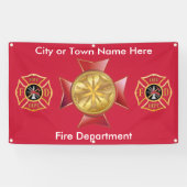 Aangepaste brandweerhoofd buitenshuis banner (Horizontaal)