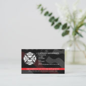 Aangepaste brandweerman Brandweer Logo Visitekaartje (Staand voorkant)