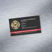 Aangepaste brandweerman brandweerman Logo Magnetisch Visitekaartje (Voorbeeld)