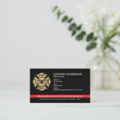 Aangepaste brandweerman brandweerman Logo Visitekaartje (Staand voorkant)