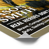 Aangepaste Brandweerman Gift Fireman Magazine Hoes Poster (Hoek)