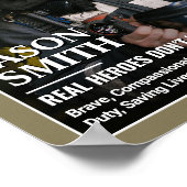 Aangepaste Brandweerman Gift Fireman Magazine Hoes Poster (Hoek)