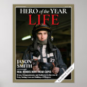 Aangepaste Brandweerman Gift Fireman Magazine Hoes Poster (Voorkant)