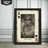 Aangepaste Brandweerman Gift Wall Art, Schoppenaas Poster