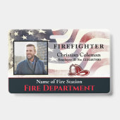 Aangepaste brandweerman Naam ID Kaart Badge (Voorkant)