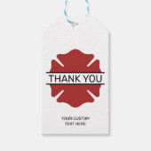 Aangepaste brandweerman rood Logo symbool Cadeaulabel (Voorkant)