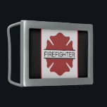 Aangepaste brandweerman rood Logo symbool Gesp<br><div class="desc">Gepersonaliseerde Brandweerman Rode Logo Symbool Brandweer Redding Cadeaus!</div>