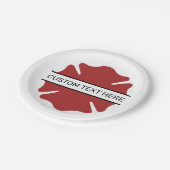 Aangepaste brandweerman rood Logo symbool Papieren Bordje (Gekanteld)