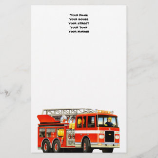 Aangepaste brandweerwagen briefpapier