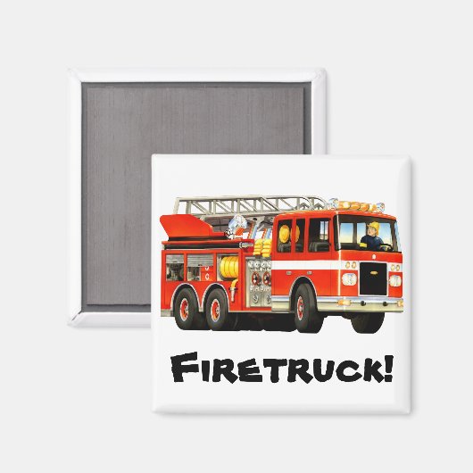 Aangepaste brandweerwagen magneet (Voorkant / Achterkant)