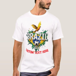 Aangepaste Braziliaanse nationale voetbalteamfan T-shirt