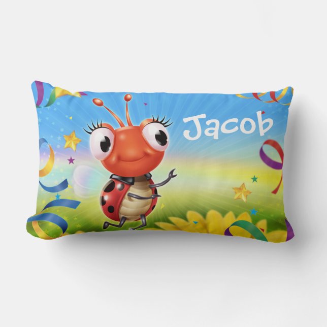 Aangepaste brede kussen Lil' Ladybug bereik (Voorkant)