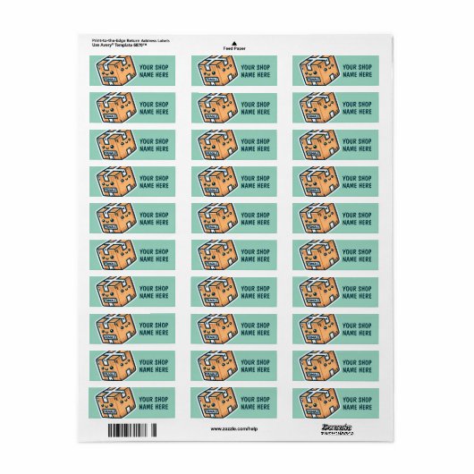 Aangepaste Breekbare Stickers Kleine Zakelijke Lab (Full Sheet)