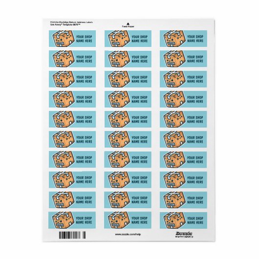 Aangepaste Breekbare Stickers Kleine Zakelijke Lab (Full Sheet)