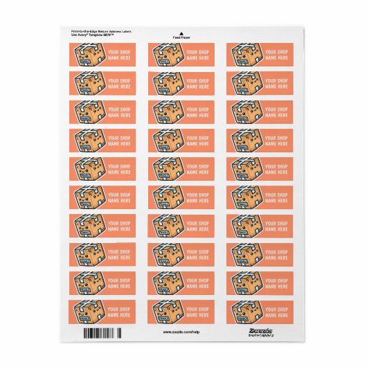 Aangepaste Breekbare Stickers Kleine Zakelijke Lab (Full Sheet)