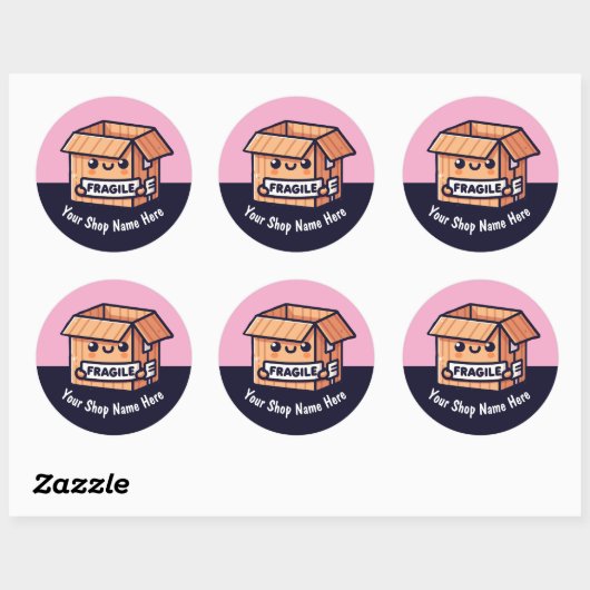 Aangepaste Breekbare Stickers Schattig Klein Bedri (Vel)
