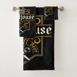Aangepaste BrewHouse Best Craft Beer Ale Bar Bad Handdoek