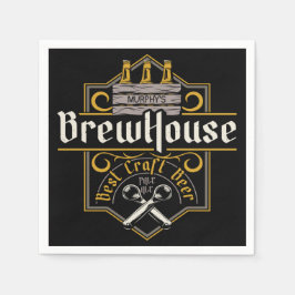 Aangepaste BrewHouse Best Craft Beer Ale Bar Servet