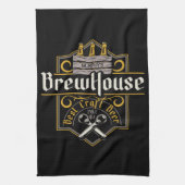 Aangepaste BrewHouse Best Craft Beer Ale Bar Theedoek (Verticaal)