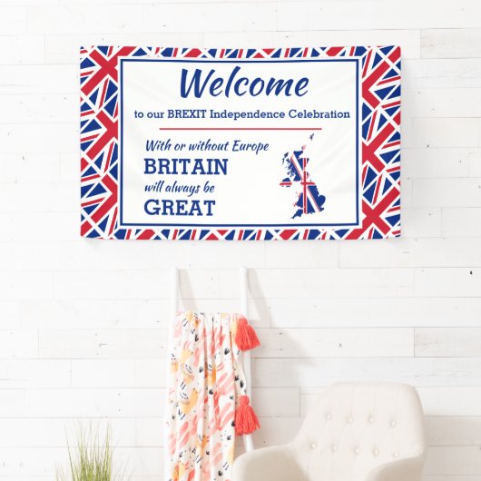 Aangepaste BREXIT Groot-Brittannië Altijd Great UN Spandoek (Insitu)