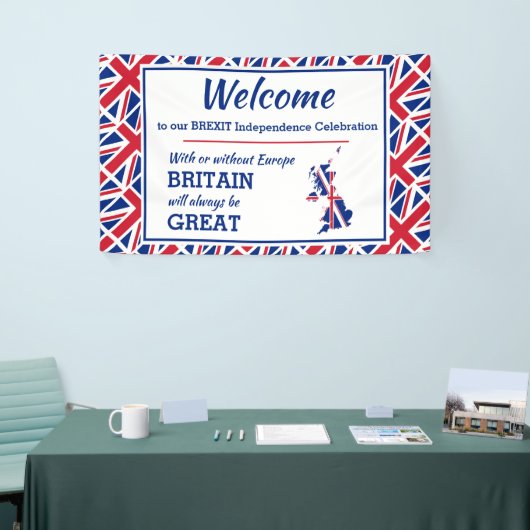 Aangepaste BREXIT Groot-Brittannië Altijd Great UN Spandoek (Beurs)