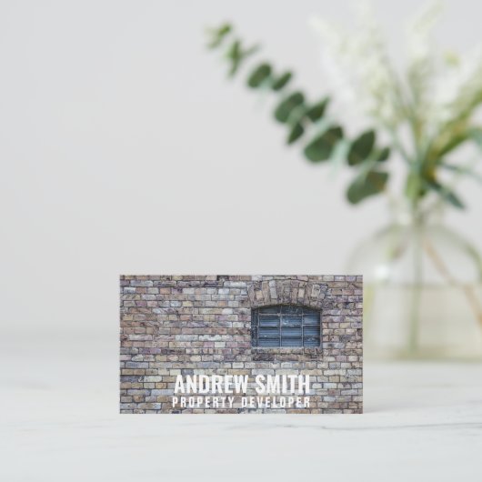 Aangepaste 'brick'-behuizing (Amerikaans) Visitekaartje (Staand voorkant)