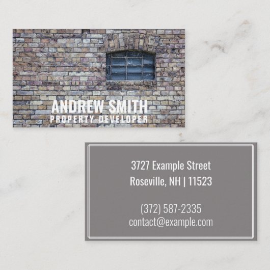 Aangepaste 'brick'-behuizing (Amerikaans) Visitekaartje (Voorkant / Achterkant)