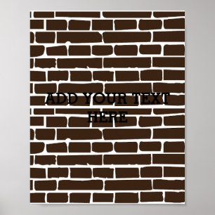 Aangepaste Brick-muur Poster