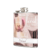 Aangepaste Bridal Party Roos Gold Orchid Floral Heupfles (Links)