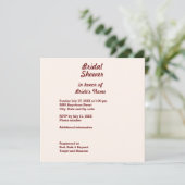 Aangepaste Bridal Shower Invitation Square Kaart (Staand voorkant)