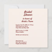 Aangepaste Bridal Shower Invitation Square Kaart (Voorkant)