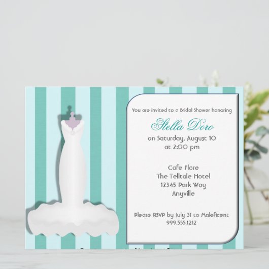 Aangepaste Bridal Shower-uitnodigingen Kaart (Staand voorkant)